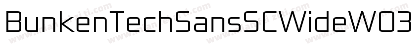 BunkenTechSansSCWideW03 UltBd字体转换